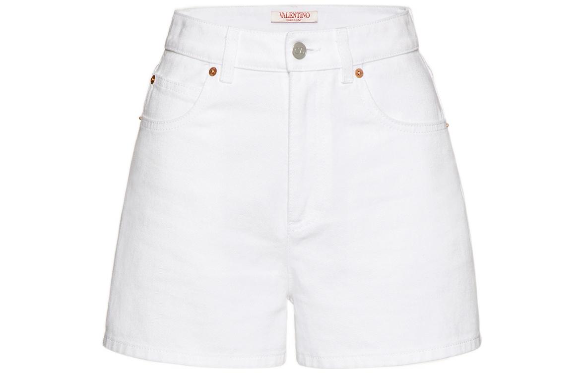 Order (Women) Valentino  Qixi Limited Edition Logo Print Denim Shorts. 1B3DDSV27L6A33