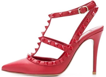 (W) Valentino Sepatu Stiletto Kulit Merah Hak Tinggi Terkenal QW1S0393VB80RO Buy (W) Valentino Sepatu Stiletto Kulit Merah Hak Tinggi Terkenal QW1S0393VB80RO