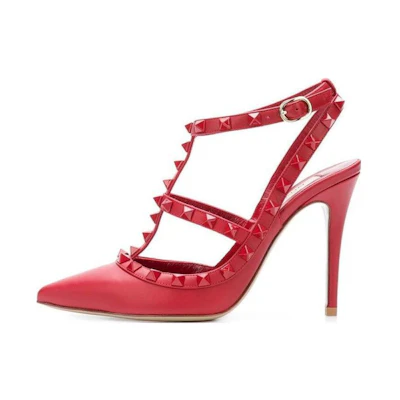 (W) Valentino 'Red Patent Leather Pointed-Toe Stiletto'