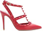 Order (W) Valentino Sepatu Stiletto Kulit Merah Hak Tinggi Terkenal QW1S0393VB80RO