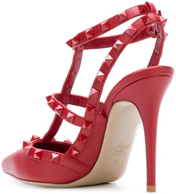 (W) Valentino Sepatu Stiletto Kulit Merah Hak Tinggi Terkenal QW1S0393VB80RO Shop (W) Valentino Sepatu Stiletto Kulit Merah Hak Tinggi Terkenal QW1S0393VB80RO