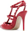 Shop (W) Valentino Sepatu Stiletto Kulit Merah Hak Tinggi Terkenal QW1S0393VB80RO