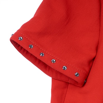 (W) Valentino Vestido Rojo SS22 Manga Corta con Detalles de Tachuelas. TB3VAQH54EJ157 Shop (W) Valentino Vestido Rojo SS22 Manga Corta con Detalles de Tachuelas. TB3VAQH54EJ157