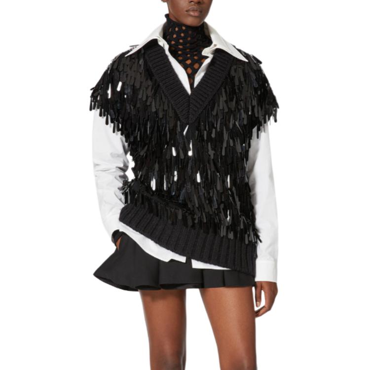 Lookbook (W) Valentino 無袖V領套頭背心 黑色 WB0KM02A6S2-0NO