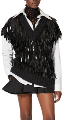 (W) Valentino Chaleco Sin Mangas Escote en V Negro WB0KM02A6S2-0NO Lookbook (W) Valentino Chaleco Sin Mangas Escote en V Negro WB0KM02A6S2-0NO