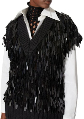 (W) Valentino Chaleco Sin Mangas Escote en V Negro WB0KM02A6S2-0NO Details for (W) Valentino Chaleco Sin Mangas Escote en V Negro WB0KM02A6S2-0NO