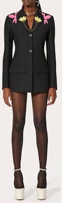 (W) Valentino 修身黑色花卉刺繡西裝外套 XB3CE2Q71CFK92 Lookbook (W) Valentino 修身黑色花卉刺繡西裝外套 XB3CE2Q71CFK92