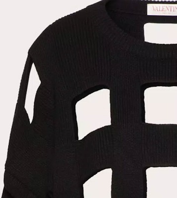 (W) ヴァレンティノ ソリッドカラー ホロウ プルオーバー セーター ブラック 3B0KC49J8910NO Details for (W) ヴァレンティノ ソリッドカラー ホロウ プルオーバー セーター ブラック 3B0KC49J8910NO