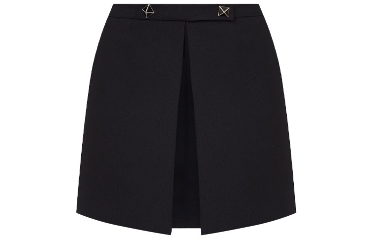 Order (W) Valentino Falda Mini Negra Fruncida Casual de Moda. XB3RA8D56LR0NO