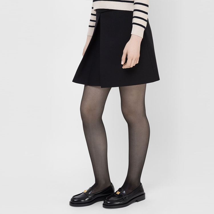 Purchase (W) Valentino Falda Mini Negra Fruncida Casual de Moda. XB3RA8D56LR0NO