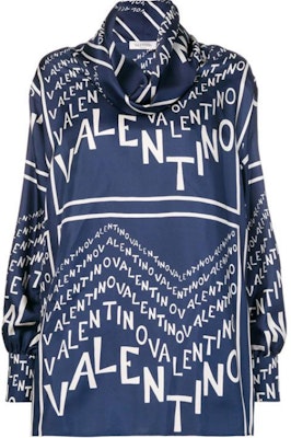 (W) Valentino SS22 深藍色印花圍巾領長袖襯衫. RB3AE01J4ELABY Buy (W) Valentino SS22 深藍色印花圍巾領長袖襯衫. RB3AE01J4ELABY