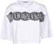 Order (Women) Valentino White Short Sleeve Letter Print Crop T-Shirt. WB3MG14Q-6LF-A01
