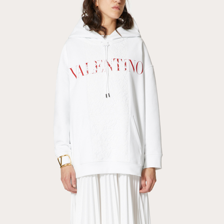 (Women) Valentino Alphabet Pattern Hoodie Women’s White Long Sleeve. WB3MF10S6FUA33 圖 3