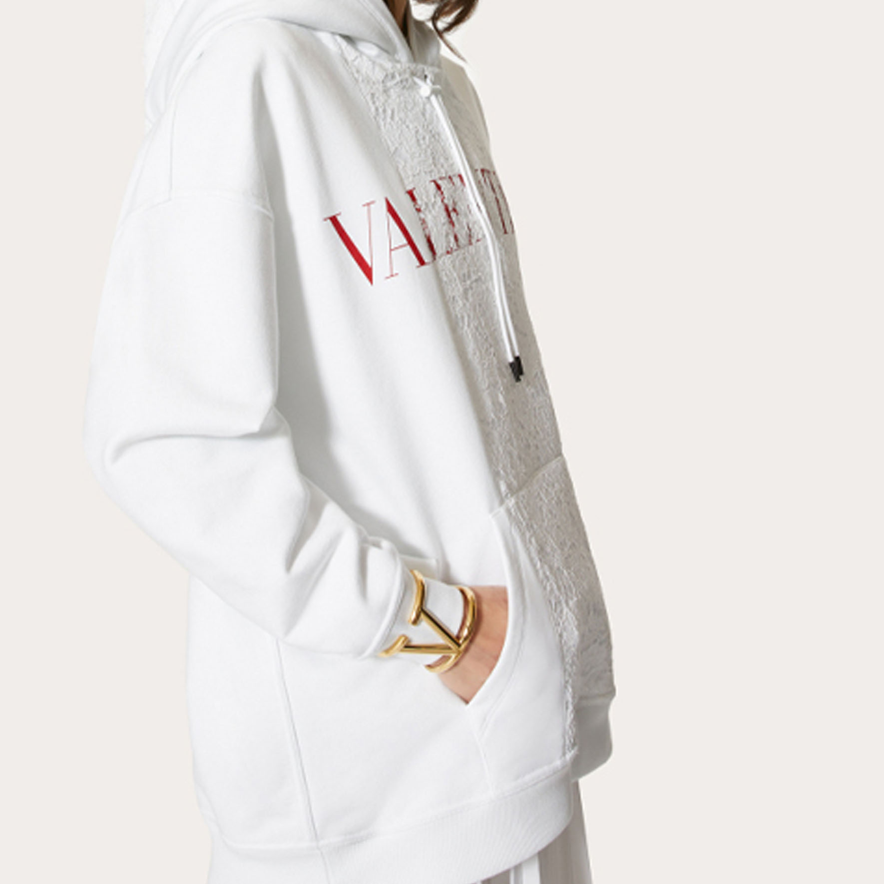 (Women) Valentino Alphabet Pattern Hoodie Women’s White Long Sleeve. WB3MF10S6FUA33 圖 6