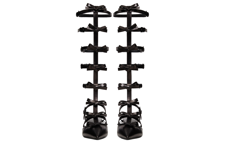 Lookbook (W) Valentino Tacón Alto con Correa al Tobillo 'Lazo Francés Negro' WW2S0CP9CCC0NO