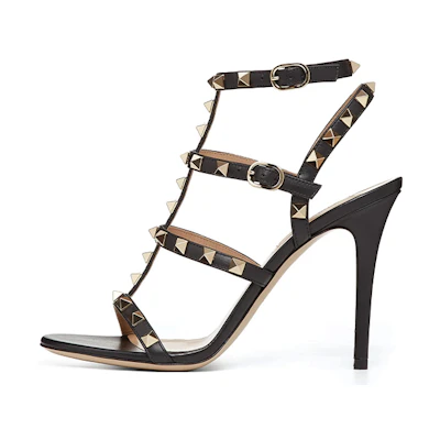 (W) Valentino Ankle Strap High Heel 'Nude'