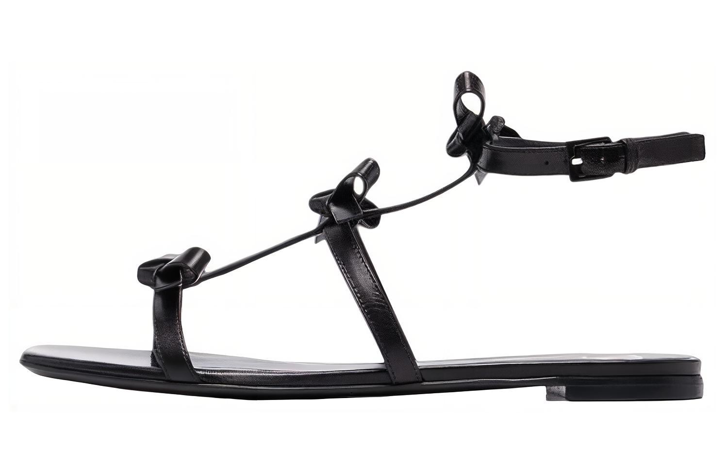 (Women) Valentino Ankle Strap High Heels 'French Bow Black' WW2S0CI8CCC0NO