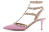 Buy (W) Valentino Ankle Strap Studs 'Pink Kitten Heels' Tumit Kucing Rosa RW2S0375VODBU7