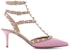 (W) Valentino Ankle Strap Studs 'Pink Kitten Heels' Tumit Kucing Rosa RW2S0375VODBU7