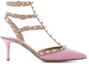 Order (W) Valentino Ankle Strap Studs 'Pink Kitten Heels' Tumit Kucing Rosa RW2S0375VODBU7