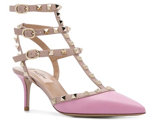 (W) Valentino Ankel Strap Studs 'Kitten Heels Merah Muda' RW2S0375VODBU7 Lookbook (W) Valentino Ankel Strap Studs 'Kitten Heels Merah Muda' RW2S0375VODBU7