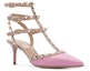 Lookbook (W) Valentino Ankle Strap Studs 'Pink Kitten Heels' Tumit Kucing Rosa RW2S0375VODBU7