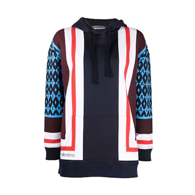 (Women) Valentino Archive Logo Hoodie Multicolor Long Sleeve BMF11Z6LEC49