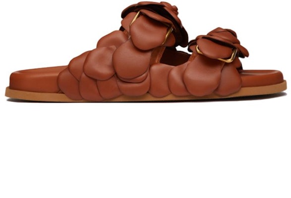 華倫天奴 皮革平底拖鞋 女款 棕色 Order 華倫天奴 皮革平底拖鞋 女款 棕色