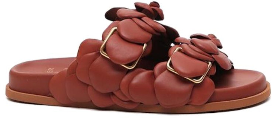 華倫天奴 皮革平底拖鞋 女款 棕色 Lookbook 華倫天奴 皮革平底拖鞋 女款 棕色