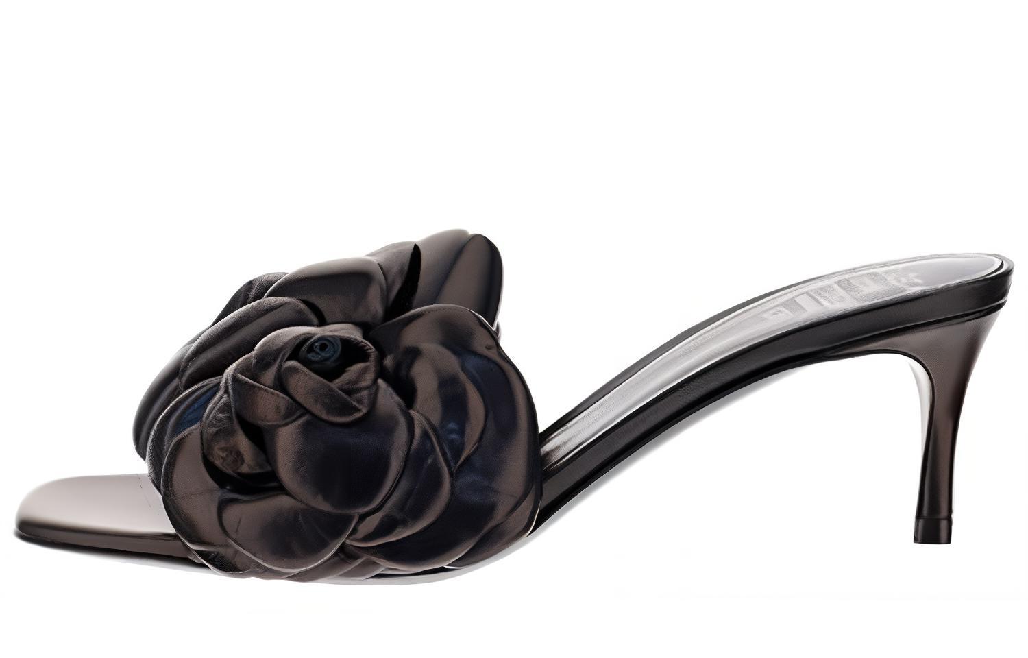 (W) Valentino Atelier 'Simple Casual Floral High Heels Black'