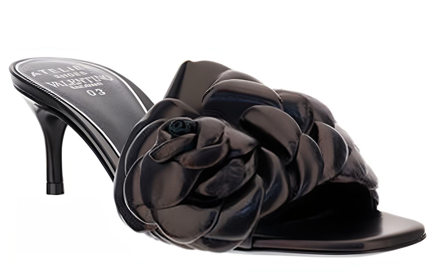 (W) Valentino Atelier 'Simple Casual Floral High Heels Black' 圖 3