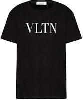 (Women) Valentino Black Logo Print Color Block Crew Neck T-Shirt TB3MG07D3V60NI (Women) Valentino Black Logo Print Color Block Crew Neck T-Shirt TB3MG07D3V60NI