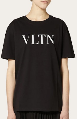 (W) 발렌티노 블랙 로고 프린트 컬러 블록 크루넥 티셔츠 TB3MG07D3V60NI Shop (W) 발렌티노 블랙 로고 프린트 컬러 블록 크루넥 티셔츠 TB3MG07D3V60NI