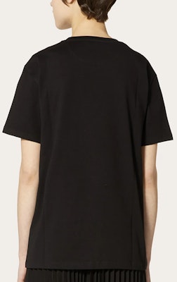 (W) 발렌티노 블랙 로고 프린트 컬러 블록 크루넥 티셔츠 TB3MG07D3V60NI Purchase (W) 발렌티노 블랙 로고 프린트 컬러 블록 크루넥 티셔츠 TB3MG07D3V60NI