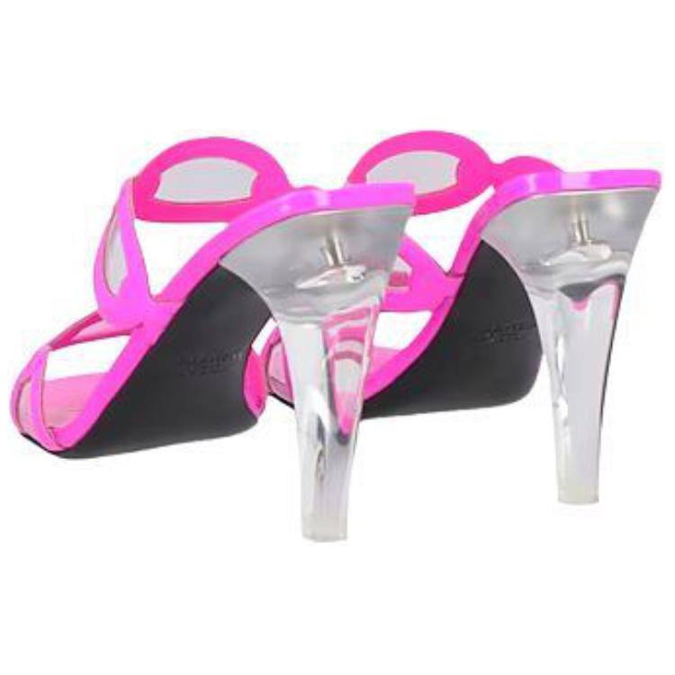 Shop Valentino瓦倫蒂諾 粗跟方頭 時尚涼鞋 女款 粉色