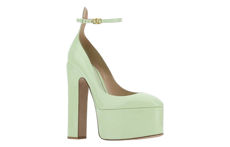 (W) Valentino Buckle 'Fashion Chunky High Heel Green' 圖 4