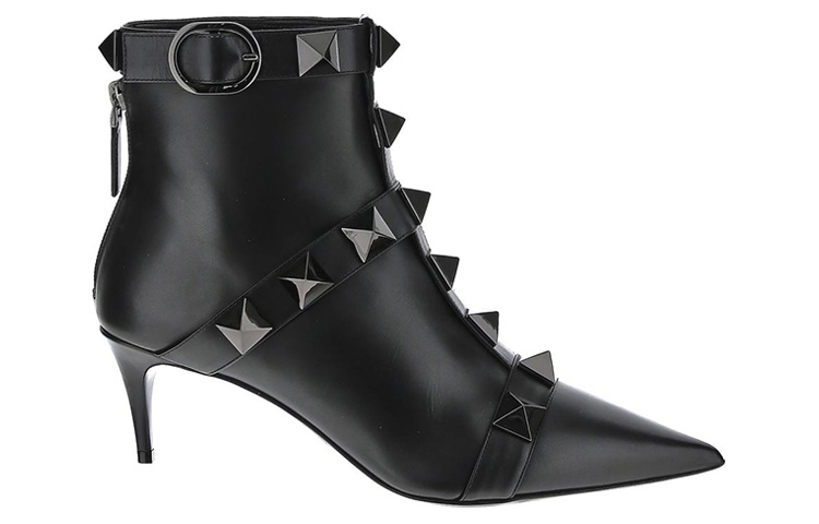 (W) Valentino Calfskin Ankle Boot 'Black Fashion Casual' 圖 2