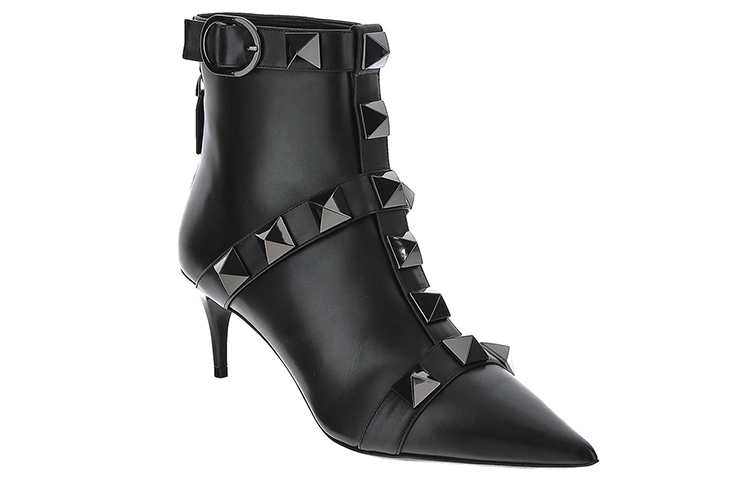 (W) Valentino Calfskin Ankle Boot 'Black Fashion Casual' 圖 3