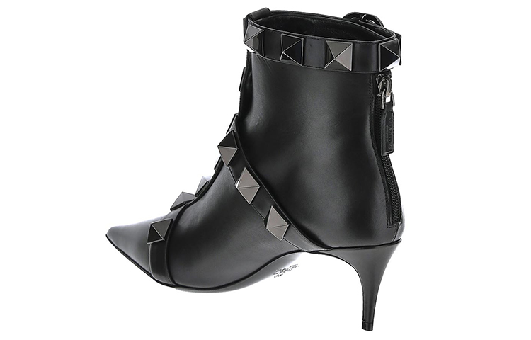 (W) Valentino Calfskin Ankle Boot 'Black Fashion Casual' 圖 4