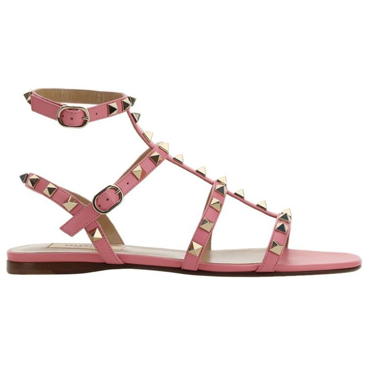 (W) Valentino Calfskin Buckle Flat 'Fashion Pink Slide' 圖 2