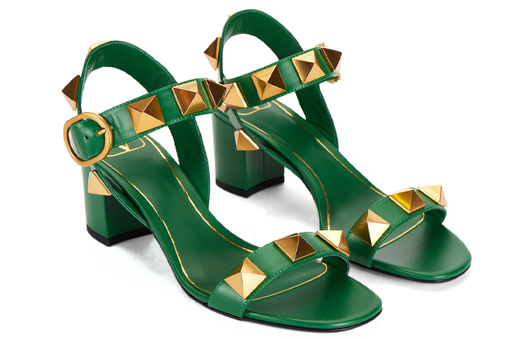 Lookbook (W) Sandal Gesper Valentino Kulit Sapi 'Hijau' XW2S0CR2ZWM0BL