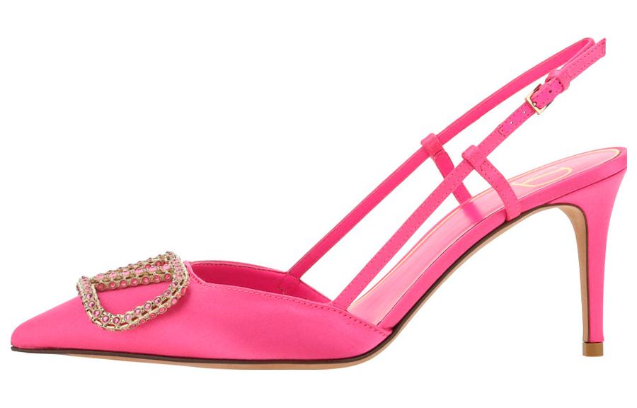 (Women) Valentino Calfskin Buckle Stiletto Sandals 'Pink Fashion' 1W0S0R01IDUUWQ