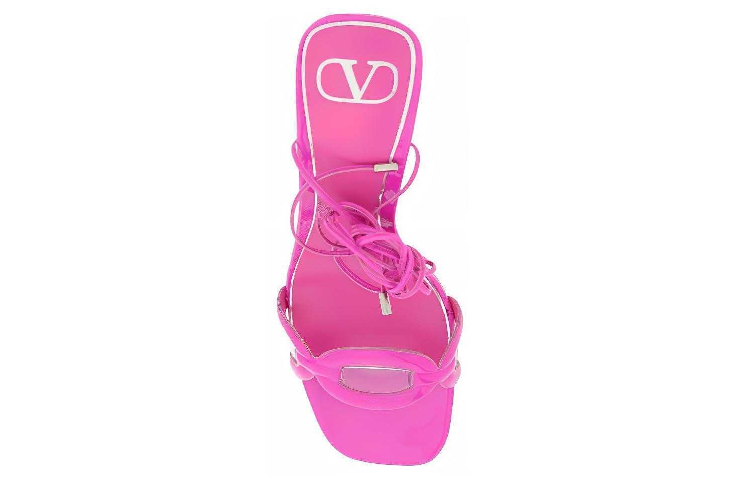 (W) Valentino Calfskin Chain Pattern Slide 'Pink' 圖 3