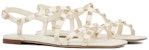 (W) Valentino Sandal Kulit Anak Lembu Tali 'Putih Fesyen' 3W2S0HR8VODI16