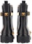 Shop (W) Valentino Sepatu Boot Kulit Hitam dengan Detail Stud WW0S0CJ3NKD0NO