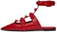 Buy (W) Valentino Kasut Balerina Kulit Anak Lembu Bertatah 'Merah' WW2S0BY5GWIJU5