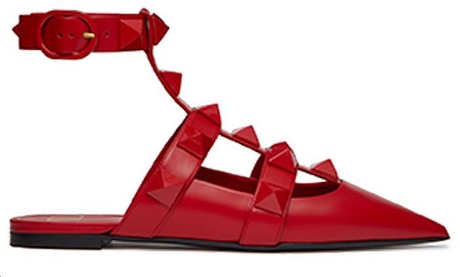 (Women) Valentino Calfskin Studded Ballet Flat Sneaker 'Red' WW2S0BY5GWIJU5 Order (Women) Valentino Calfskin Studded Ballet Flat Sneaker 'Red' WW2S0BY5GWIJU5