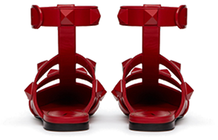 Purchase (W) Valentino Sepatu Balet Stud Kulit Anak Sapi 'Merah' WW2S0BY5GWIJU5