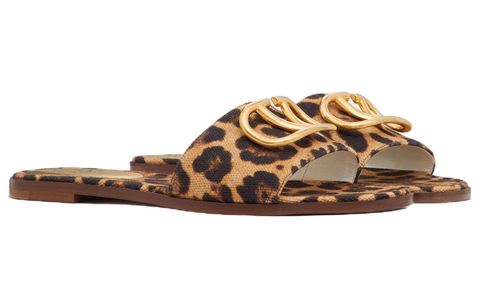 (W) Valentino Canvas Slide 'Tan Print' 圖 2