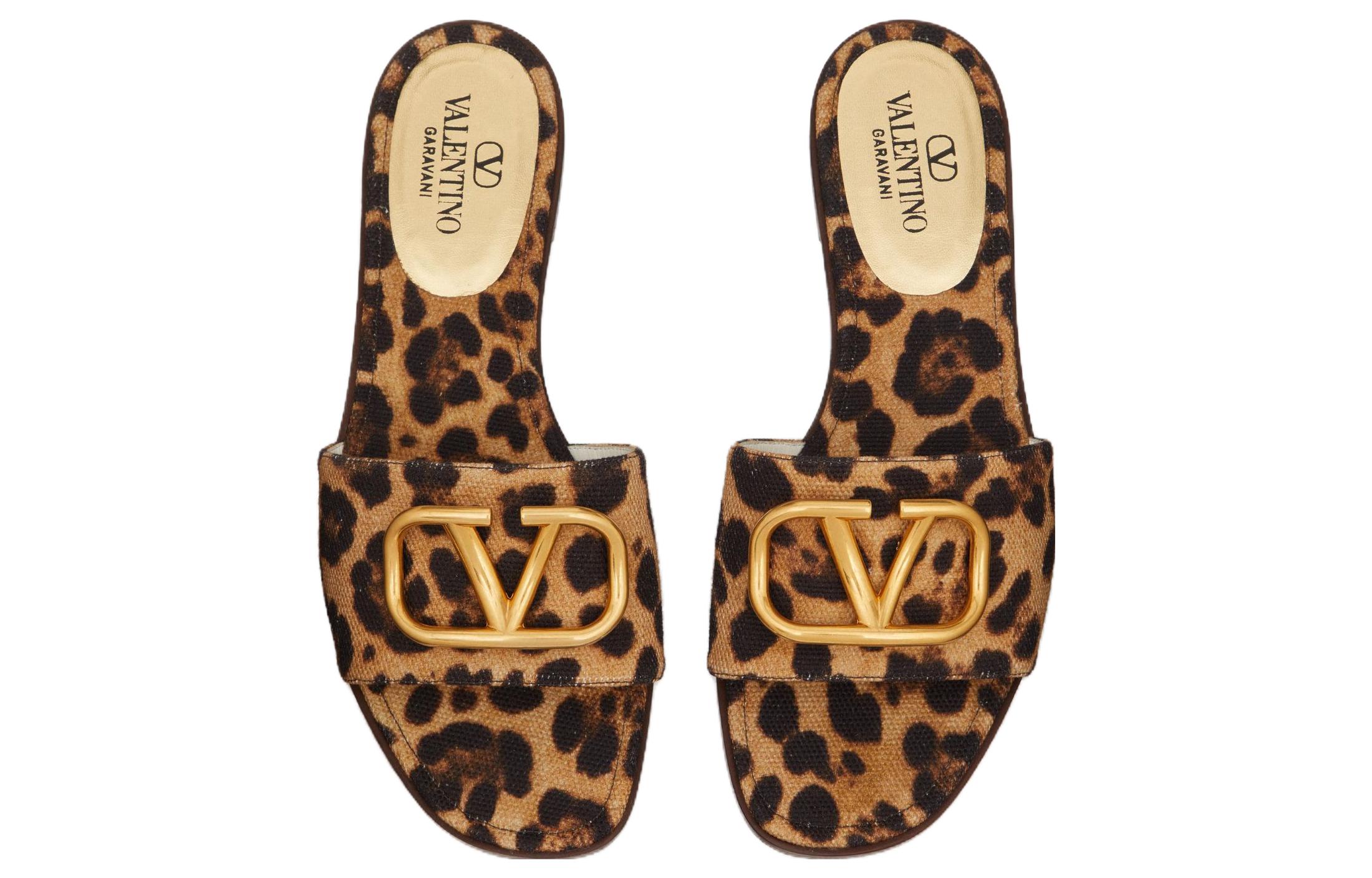 (W) Valentino Canvas Slide 'Tan Print' 圖 3